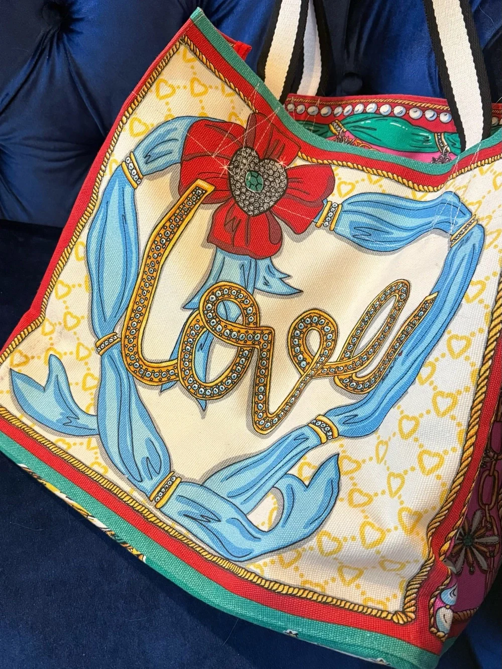 Brighton LOVE sparkle & shine canvas tote - Picture 3 of 9